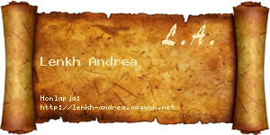 Lenkh Andrea névjegykártya